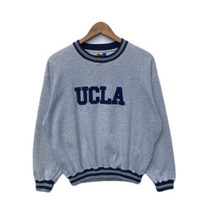 Vintage UCLA University Of California Sweatshirt Sweater Pullover Jumper Long Sleeve Medium Shirt Los Angeles College  Grey