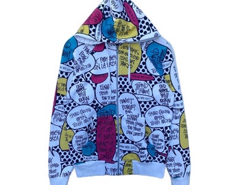 STUSSY Hoodie Sweater White Colourful Colour Sweater Pullover STUSSY Hoodie Sweater White Colourful Colour Sweater Pullover