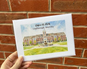 Loughborough University Graduation Card – Hazlerigg Building, Class of 2026