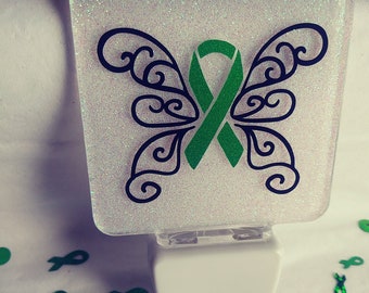 Green Awareness Ribbon Night Light