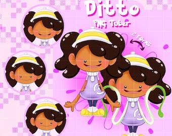 Ditto Human PNGTuber: Avatar de transmisión de Twitch (Listo para usar)