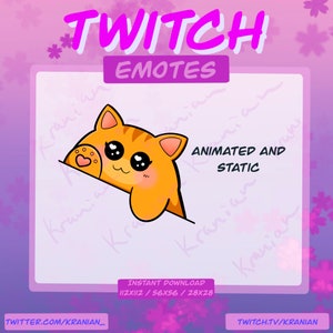 ANIMATED Bongo Orange Taby Cat Emote | Twitch | Discord | Youtube | Cute