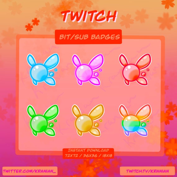 Twitch Sub Bit Badges X8 Zelda Fairy / Kawaii Fairy Badges 