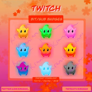 9x Star Sub Badges | Mario | Galaxy | Stream | Twitch