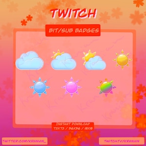 Cloudy Sun Twitch Sub Badges