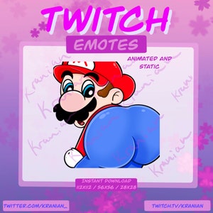 Animated Mario Twitch Emote | Stream | Funny | Gaming | Discord