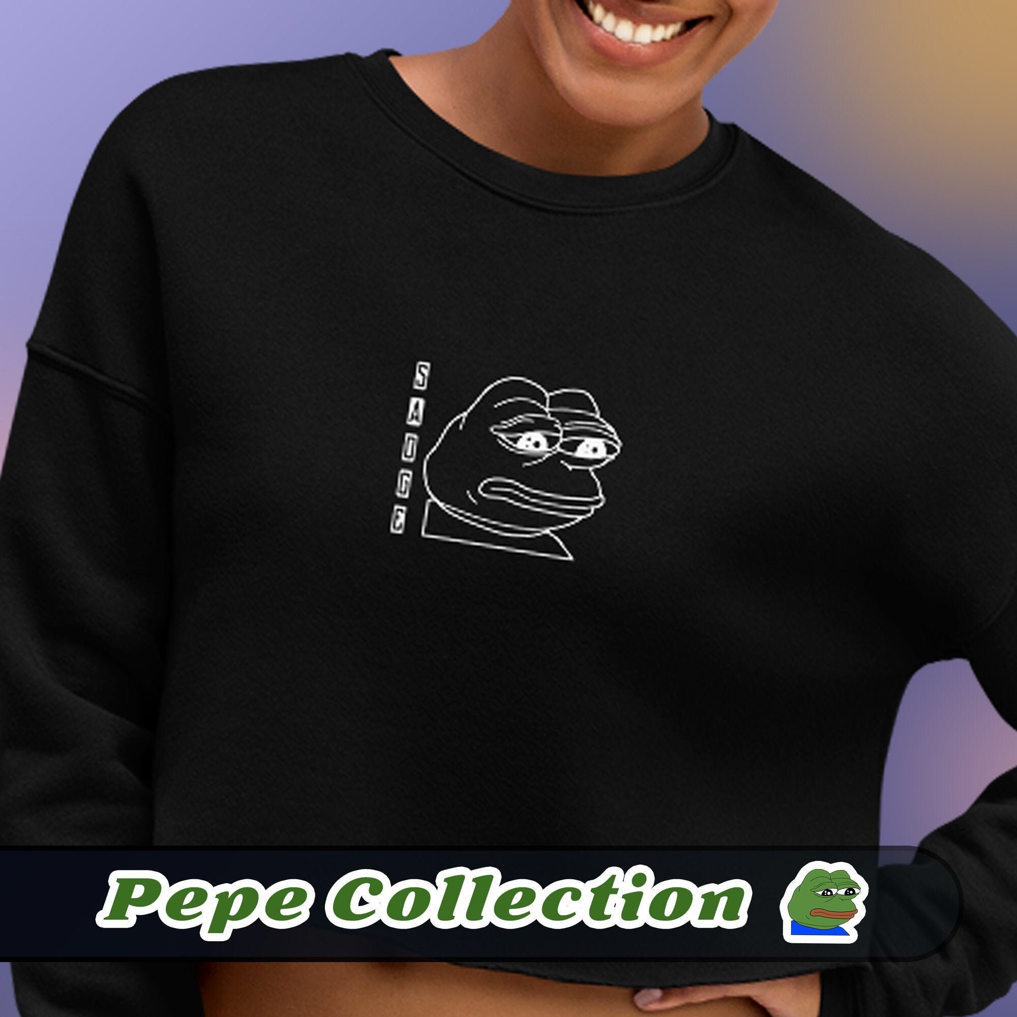 Pepe Collection Sadge FeelsBadMan Meme Queen Crop | Etsy
