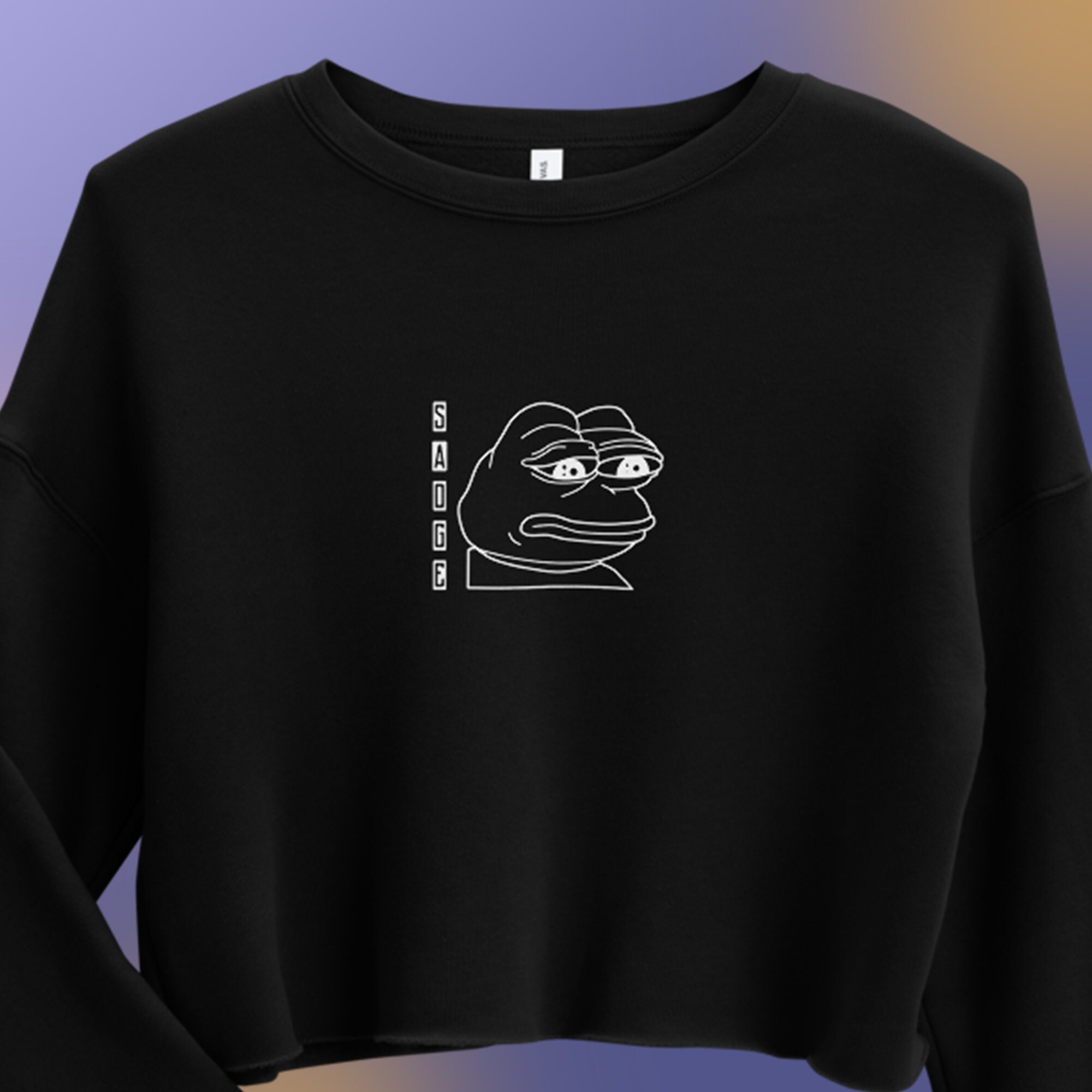 Pepe Collection Sadge FeelsBadMan Meme Queen Crop | Etsy