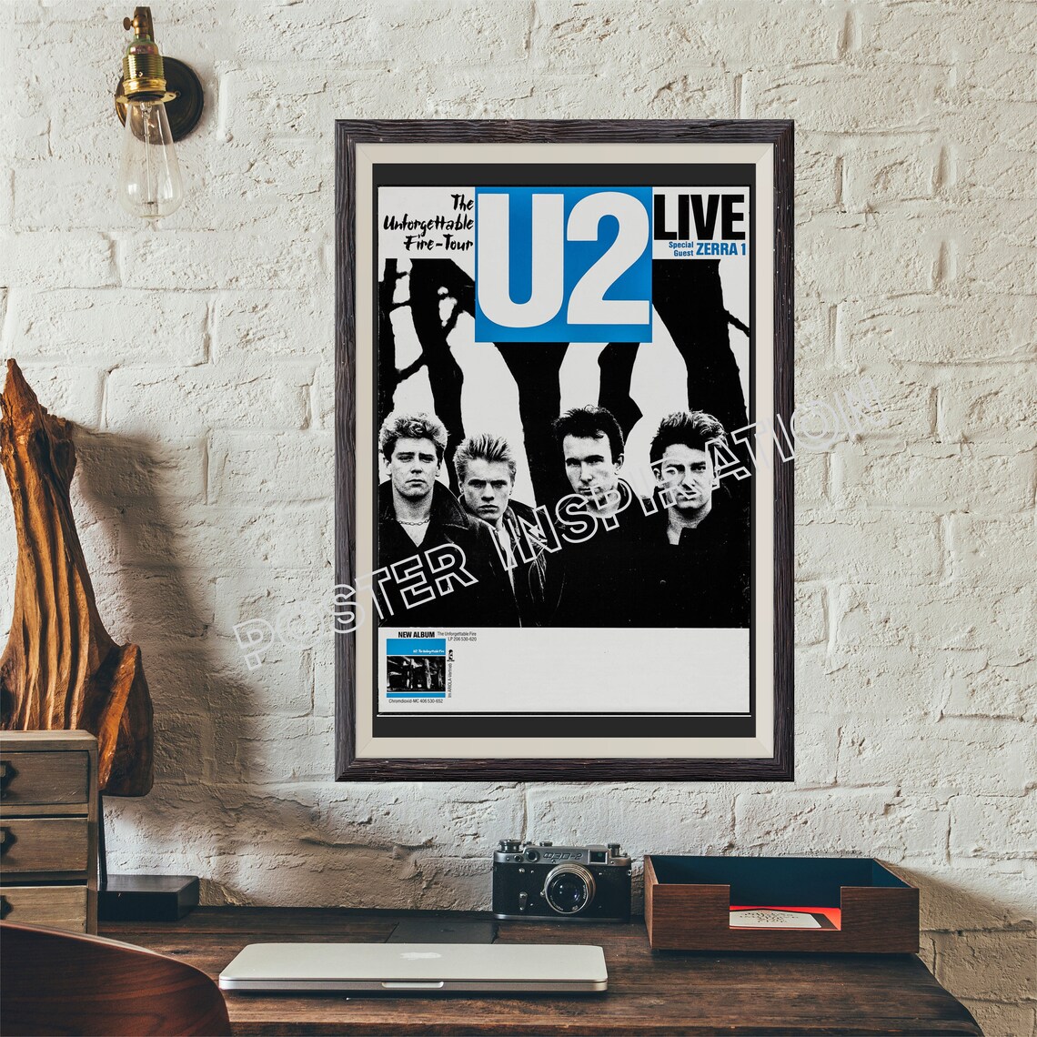 U2 Concert Poster Print Live Vintage Style Magazine Retro Etsy