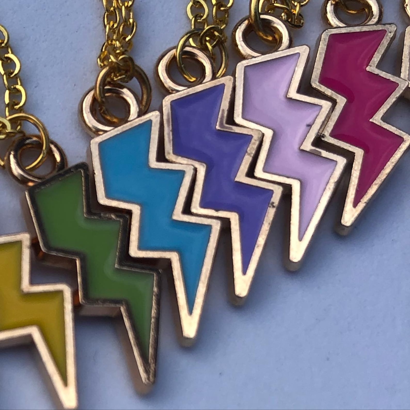 Lightning Bolt Necklace Etsy