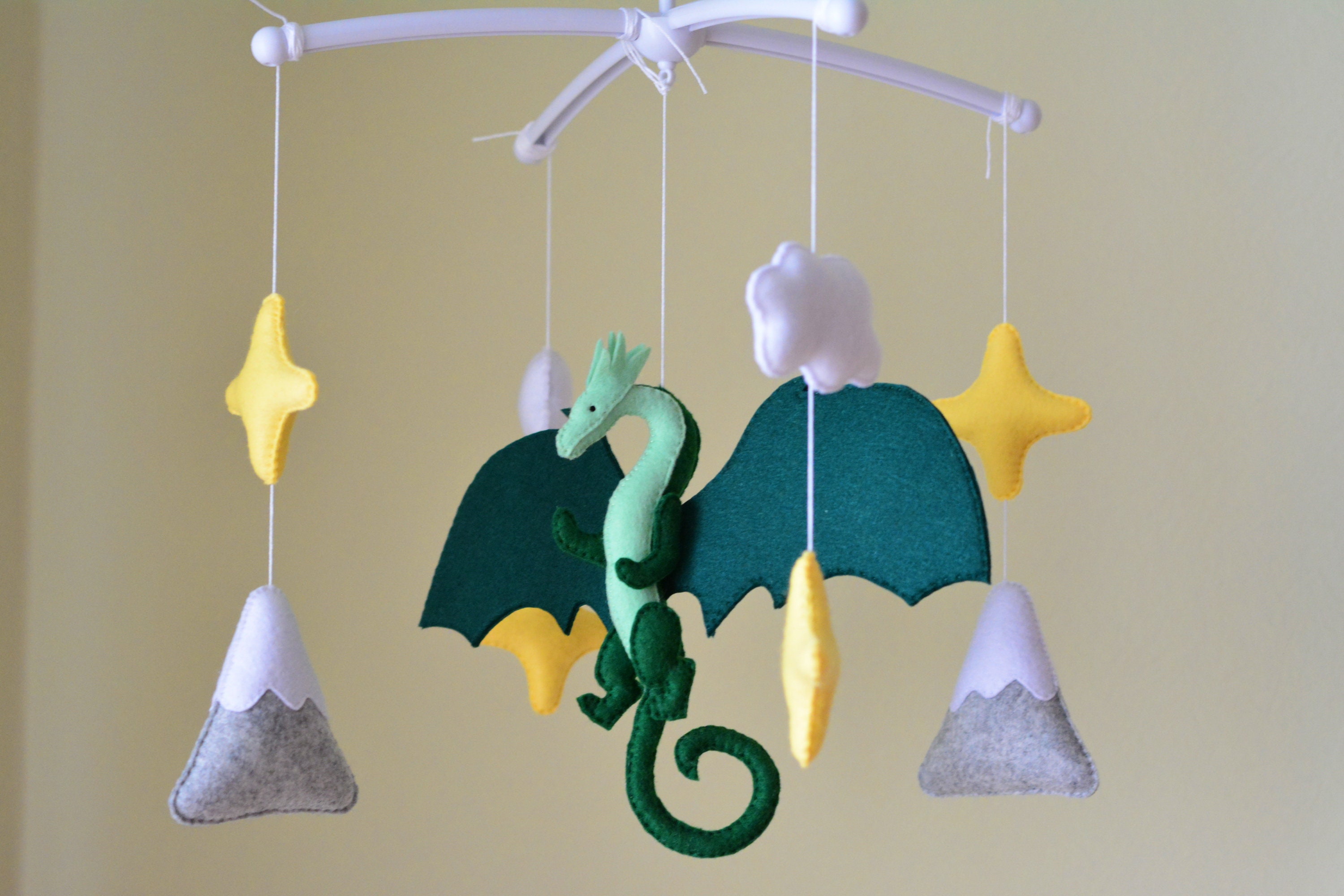 Dragon Baby Mobile Dragons Nursery Decor Fantasy Nursery Etsy