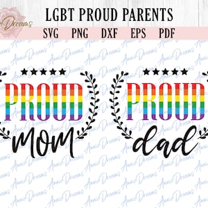 LGBT Stolze Eltern SVG, Gay Pride SVG, Gay Pride SVG, Gay Pride SVG, Stolzer Papa svg, Stolze Mama svg, Lgbtq Love svg, Cut Files für Cricut