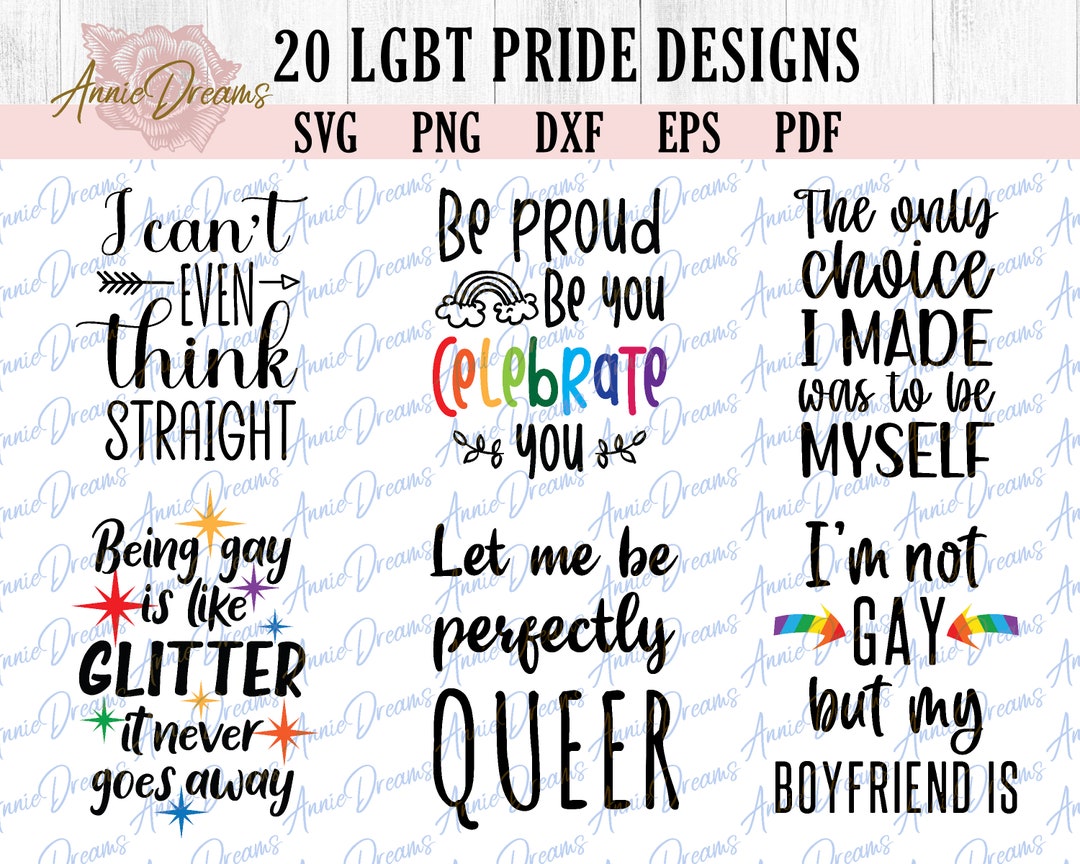 LGBT Pride SVG Bundle, Gay Pride Month SVG, Equality Svg, Gay Dxf ...