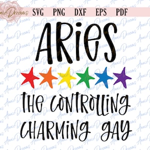 Gay Sternzeichen SVG , LGBT Pride SVG , Gay Widder SVG , Geschenk für Schwule Svg , Gay Pride Png, Gay Svg, Regenbogen Svg, Cut Files Cricut, Silhouette