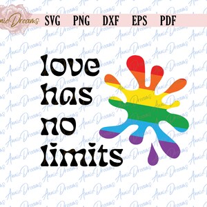 LGBT Pride SVG, Gay Pride SVG, Love has no Limits Dxf, Rainbow Pride Svg, Gay Parade Svg, Cut Files für Cricut, Silhouette Dxf
