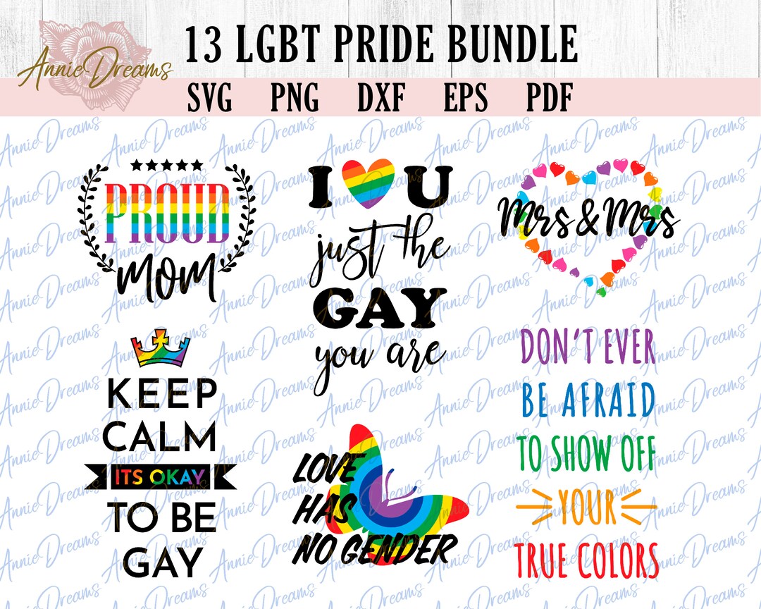 LGBT Pride SVG Bundle, Rainbow Cut Files (digital Download) - Etsy