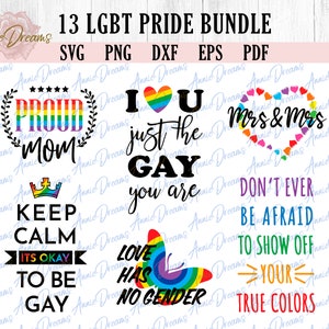 LGBT Pride SVG Bundle, Gay Pride SVG, Gay dxf, Rainbow Pride svg, Gay Couple svg, Cut Files For Cricut
