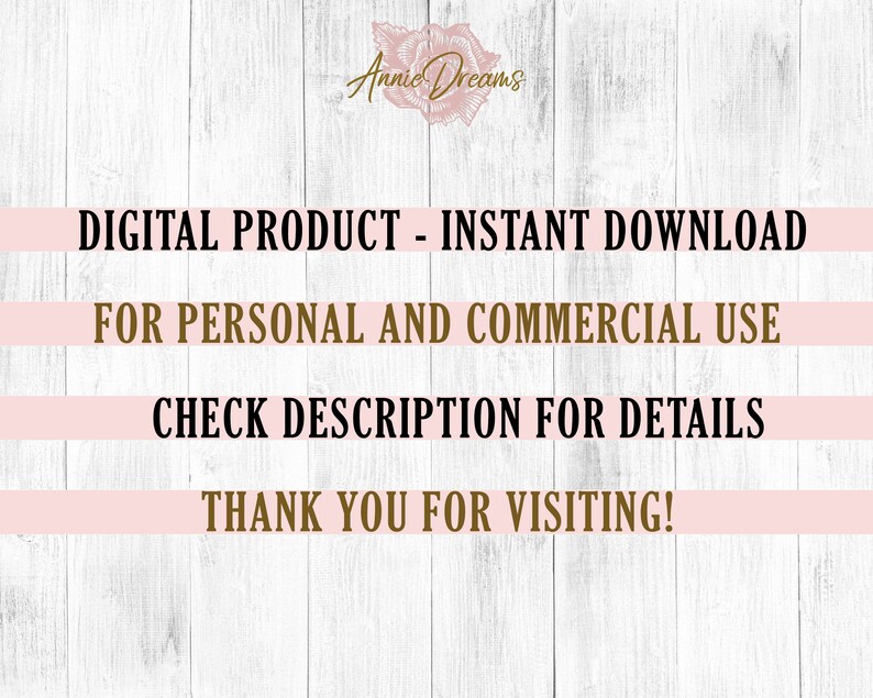 Puede incluir: Un anuncio de producto digital con el texto "PRODUCTO DIGITAL - DESCARGA INSTANT&Aacute;NEA", "PARA USO PERSONAL Y COMERCIAL", "CONSULTA LA DESCRIPCI&Oacute;N PARA M&Aacute;S DETALLES", y "&iexcl;GRACIAS POR VISITAR!" sobre un fondo de madera blanca con un gr&aacute;fico de rosa rosa.