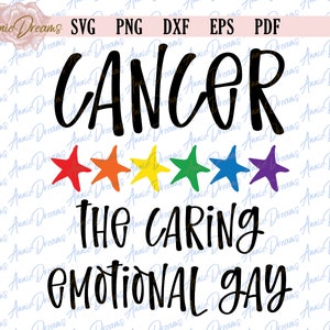 Schwulen Sternzeichen SVG , LGBT Pride SVG , Gay Cancer Svg , Geschenk für Gay Svg , Gay Pride Png , Gay Svg , Regenbogen Svg , Cut Files Cricut , Silhouette
