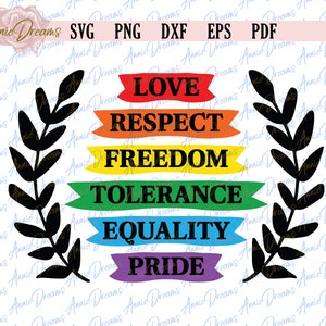 LGBT Gay Pride SVG, Love Pride Equality SVG, Gay Pride SVG, Gay Pride SVG, Rainbow Pride Svg, Gay Couple Svg, Cut Files for Cricut, Silhouette dxf