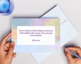 Printable Scripture cards- Digital Downloads - Joy Scripture Cards Set - Encouraging Affirmations - Bible Verses