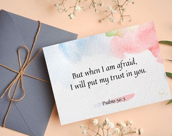 Printable Scripture cards- Digital Downloads - Trust Scripture Cards Set - Encouraging Affirmations - Bible Verses