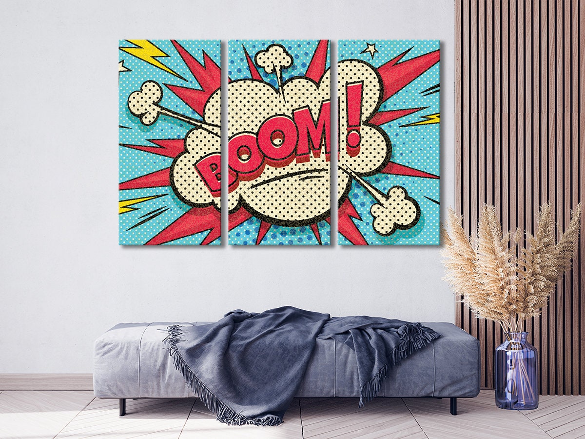 Pop Art Print on Canvas Modern Art on Wall Home Decor Etsy