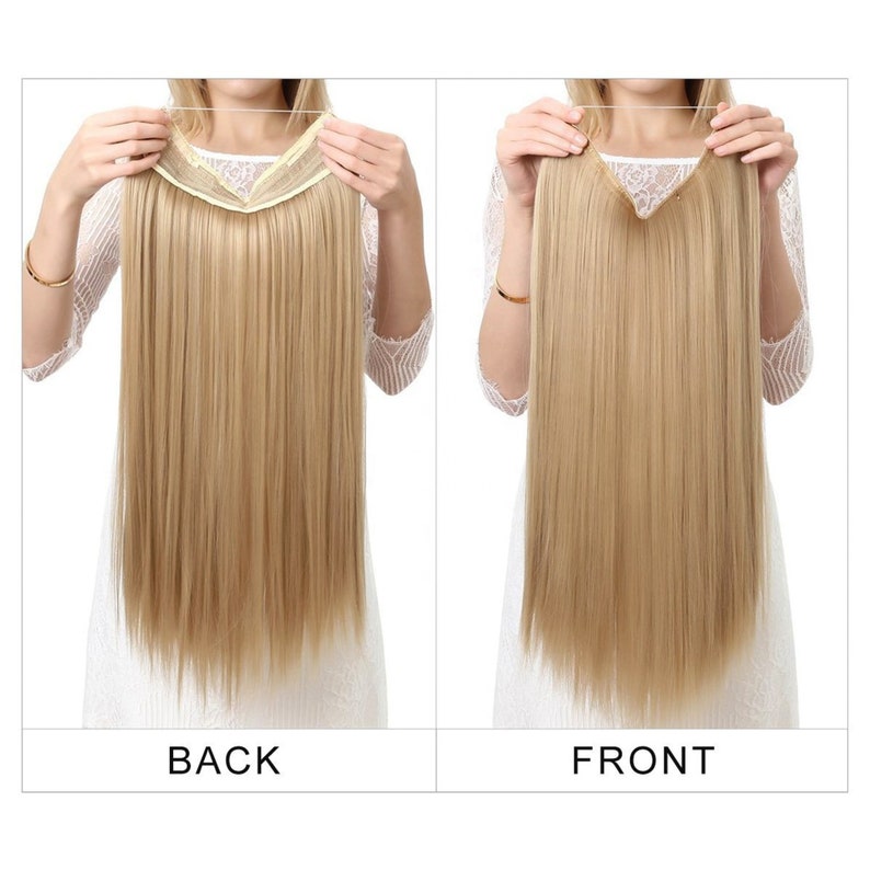 Halo Hair Extension Ombre Synthetic Invisible Wire in Straight Etsy