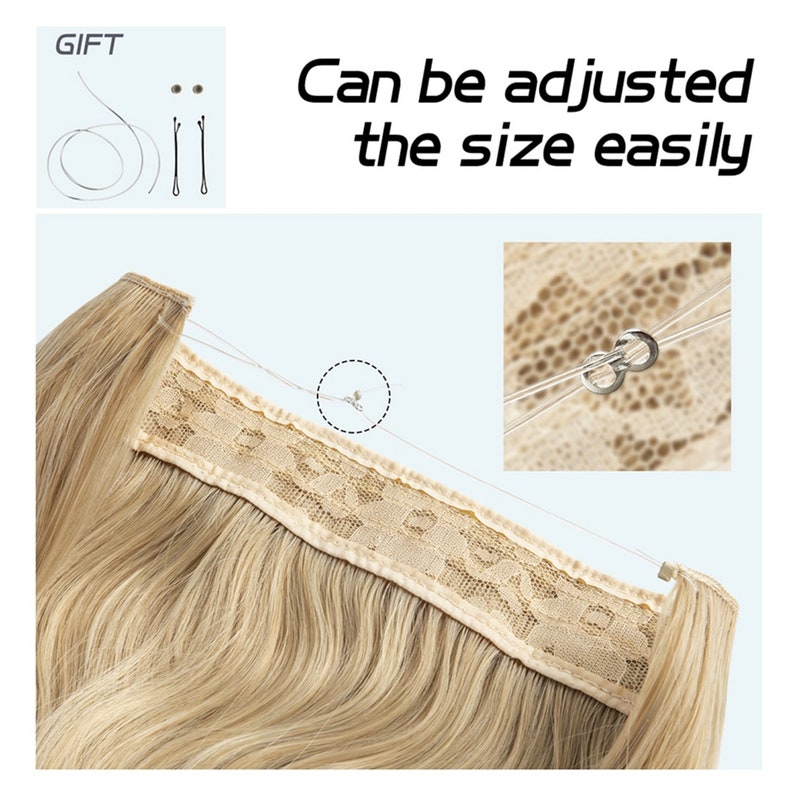 Halo Hair Extension Ombre Synthetic Invisible Wire in Straight Etsy