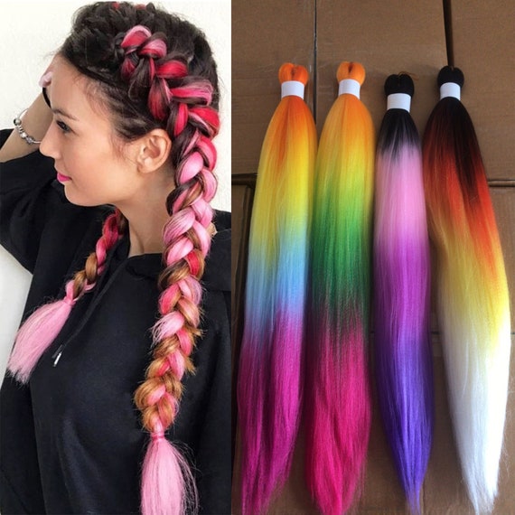 Braiding Hair Pre Stretched Crochet Hair Ombre Synthetic Hair