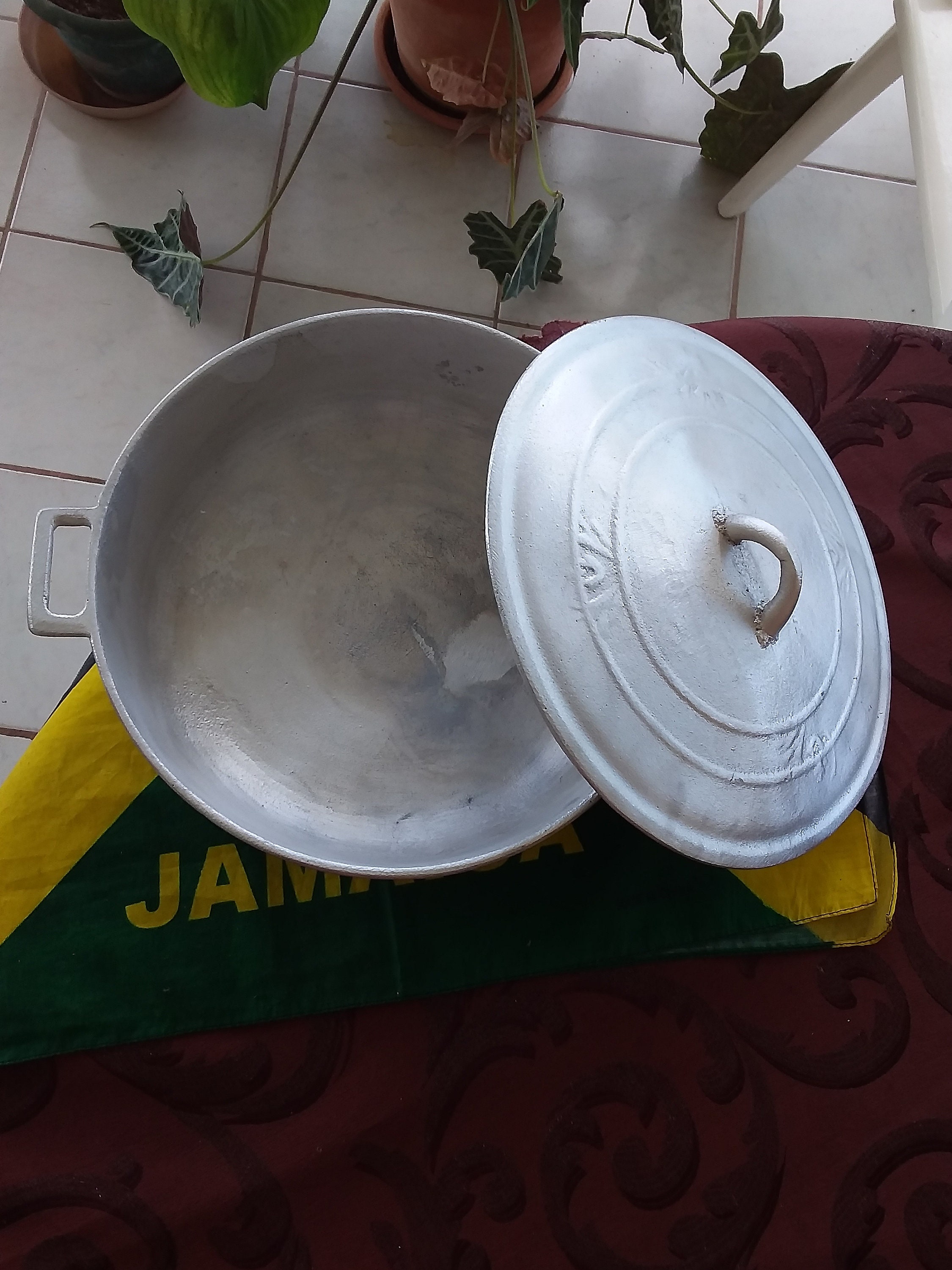 JAMAICAN Dutch Pot With Cover 100 Aluminum Size Large Etsy