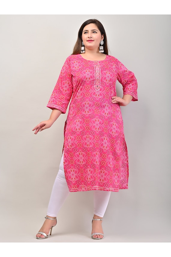 Pink Chikankari Kurti, Pink Kotadoria Chikankari Kurti ,pink Cotton Kurti,  Indian Kurti, Chikankari Kurti Online With Matching Cotton Inner - Etsy