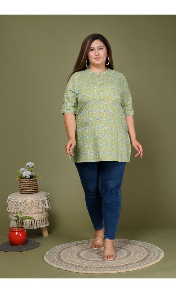 Plus size shop indian tops