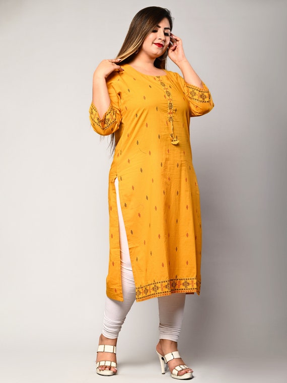 Mustard Yellow Kurti Pant Set For Women at Rs.950/Piece in akbarpur offer  by Karishma Ladies And Kids Collection