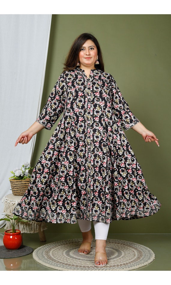 Buy Riara Women Long Gown with Pant Art Silk Ladies Ethnic Wear Polka Dot  Flared Full Length Dress Online at Best Prices in India - JioMart.