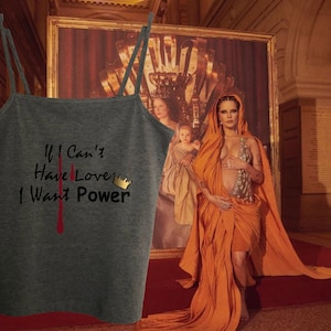 Inspired Halsey, If I Can’t have love I want power inspired gray tank top