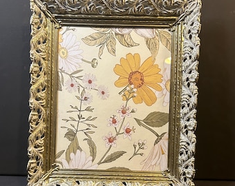 Vintage Ornate Gold Frame Hollywood Regency 8x10