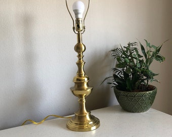 Heavy Vintage Brass Table Lamp