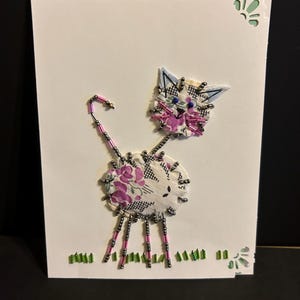 Cartes de vœux matelassées à la main, motifs cousus main, fabrication soignée, parfaites pour toutes les occasions, cadeaux souvenirs sucrés Collection printemps