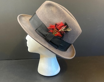 Vintage 1950s Royal STETSON WHIPPET Fedora W/ Box ~ Size 7 1/8