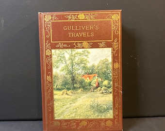 Antique Gulliver's Travels Book vonJonathan Swift | Henry Altemus Illustrierte Ausgabe | Dekoratives viktorianisches Hardcover | Literarisches Geschenk