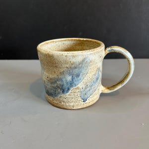 Vintage Studio Pottery Handled Mug Signed by Potter Beautifully Glazed 1980s Nicely Keeps Beverages Warm or Cold