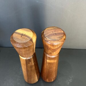 Pu&ograve; includere: Un set di due saliere e pepiere in legno. Le saliere sono in legno marrone scuro e hanno un design semplice e cilindrico. La parte superiore di ogni saliera &egrave; contrassegnata dalle lettere "S" e "P" per sale e pepe.