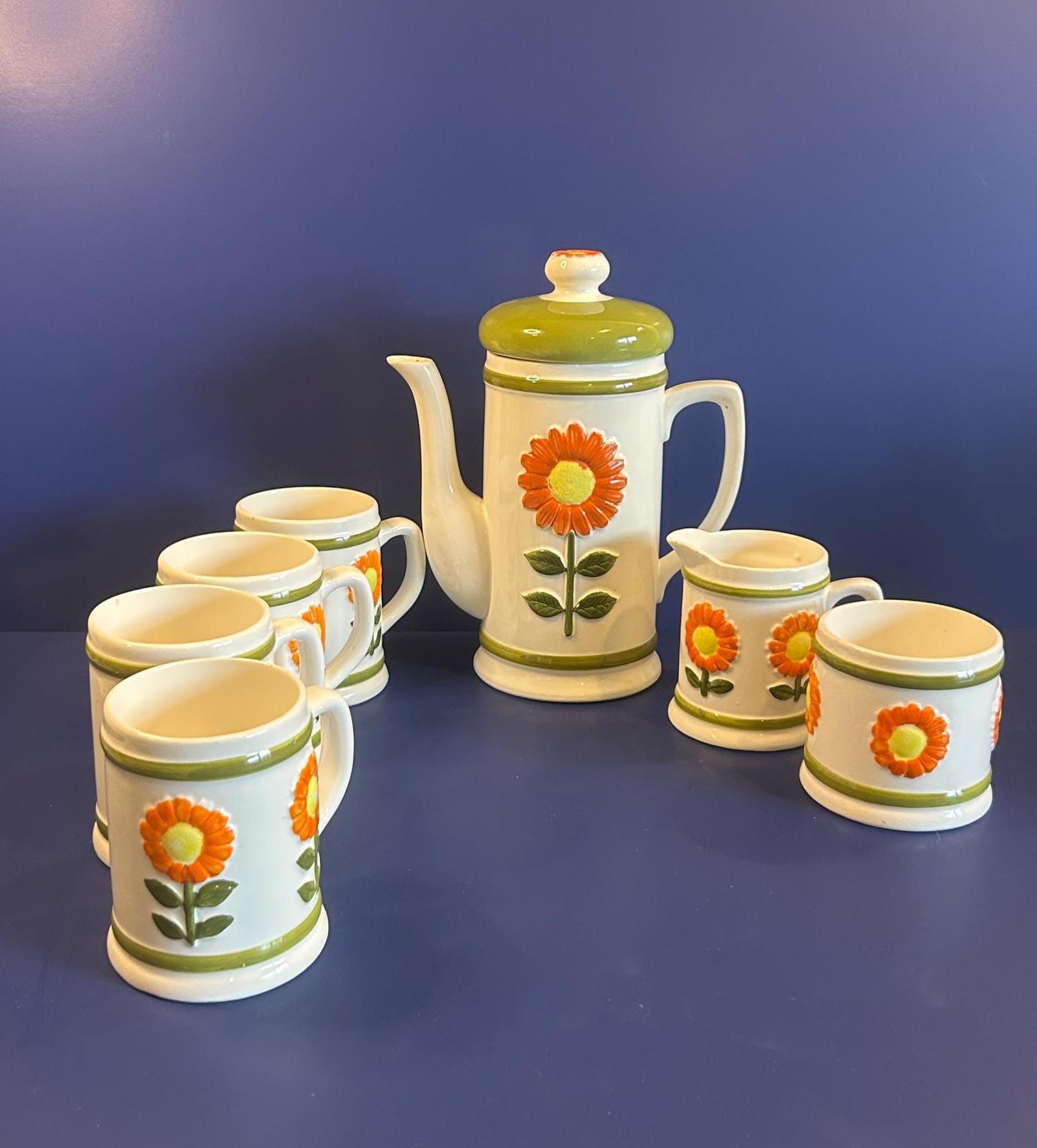 ボウル2つ　サマルカンド Flower Power Coffee Pot - Etsy