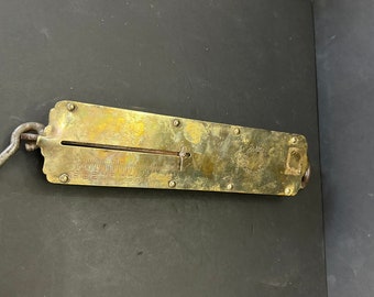 Antique Landers Brass Spring Balance Scale 100 lb | Antique Vintage Industrial Hanging Scale | Farmhouse Decor | Rustic Patina