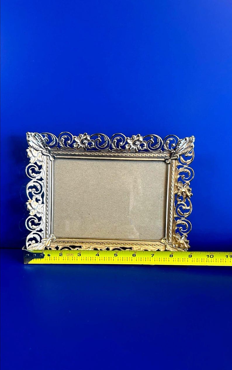 Vintage Gold Tone Filigree Picture Frame 5x7 Ornate Floral - Etsy