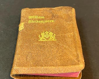 Antique Miniature Leather Book: 1907 Macbeth, Gilded Cover
