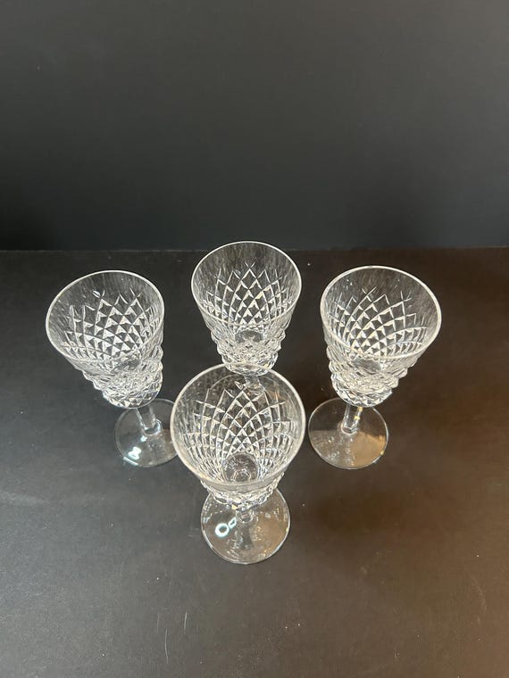 Waterford Lismore Cordial Glasses - Set of 4 Vintage Cut Crystal
