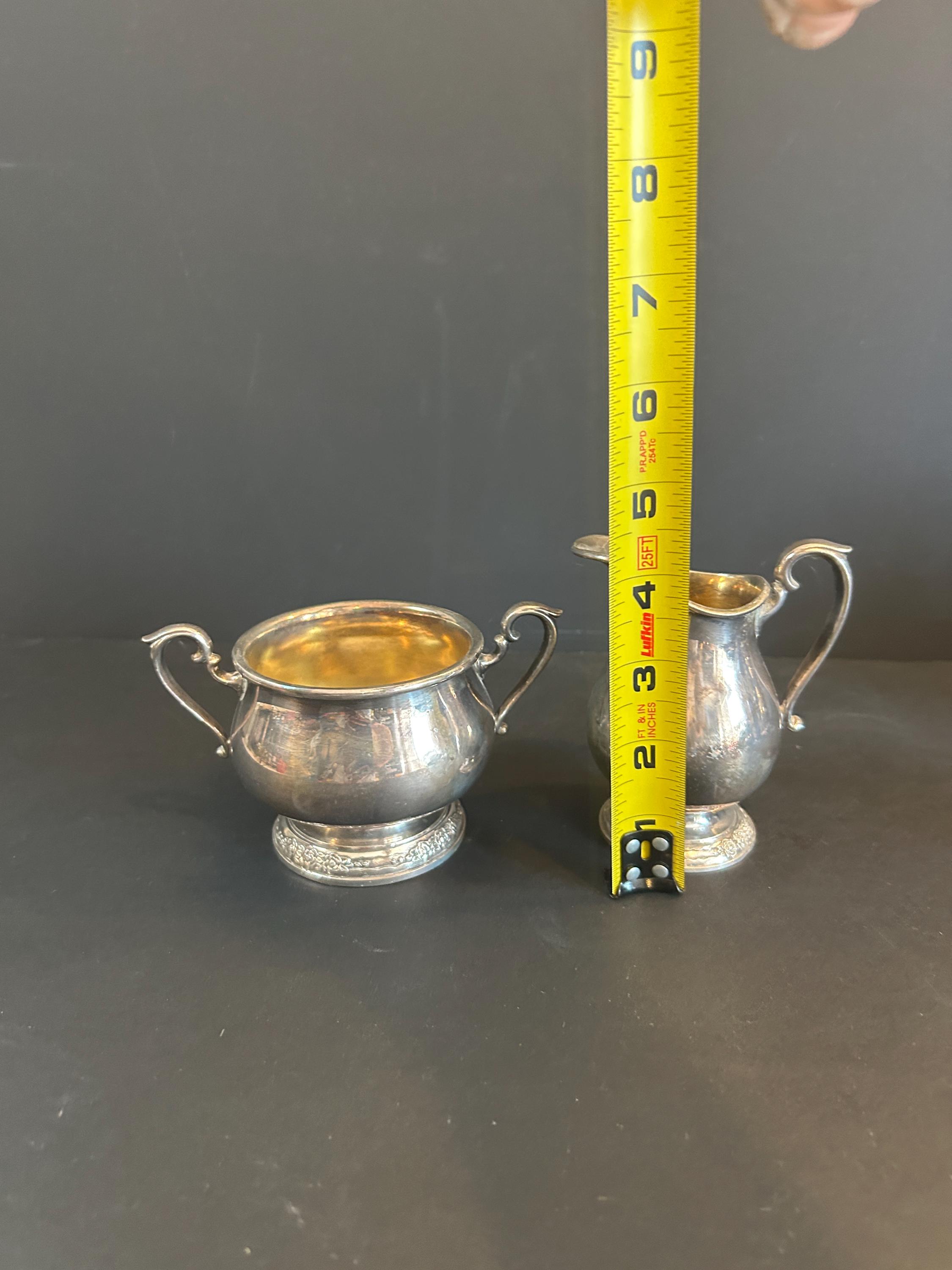Vintage International Silver Company Camille Creamer and Sugar Set