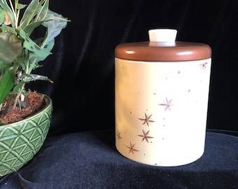 Vintage Ransburg Metal Cookie Jar, Vintage Jar, Kitchen Kitsch, Mid Century Modern, Vintage Canister